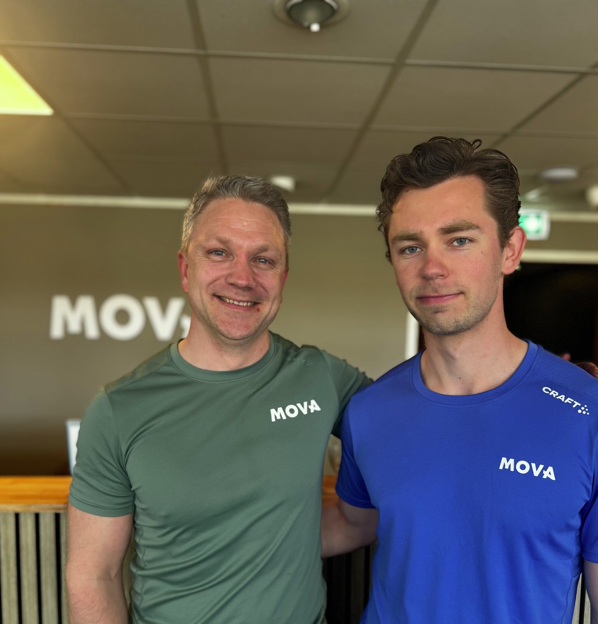 Ansatte i MOVA-tøy ved resepsjonen på MOVA Lillehammer